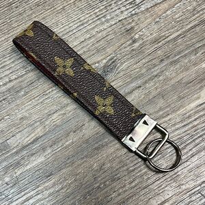 REPURPOSED Louis Vuitton Monogram Logo Brown Key Holder